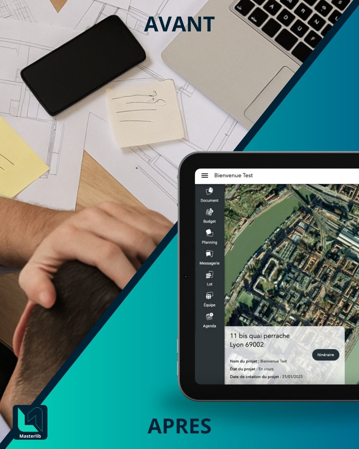 Masterlib - Plateforme de suivi chantier